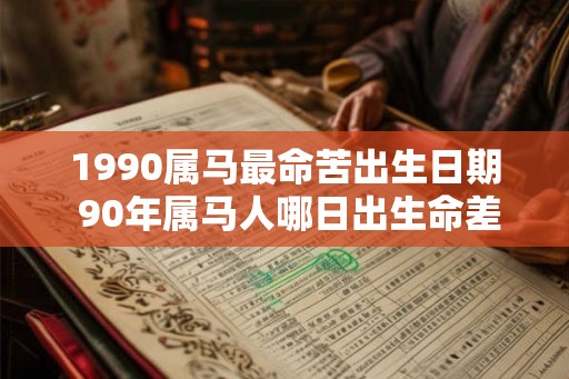 1990属马最命苦出生日期 90年属马人哪日出生命差