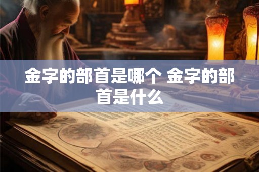 金字的部首是哪个 金字的部首是什么