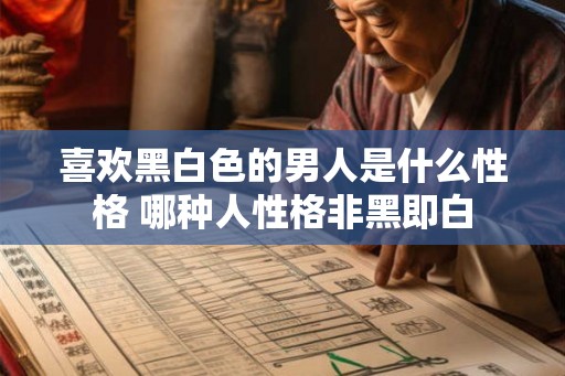 喜欢黑白色的男人是什么性格 哪种人性格非黑即白