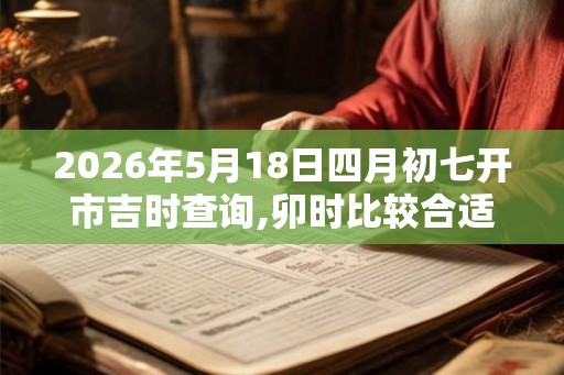 2026年5月18日四月初七开市吉时查询,卯时比较合适