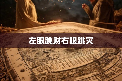 左眼跳财右眼跳灾