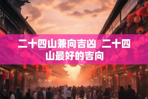 二十四山兼向吉凶  二十四山最好的吉向