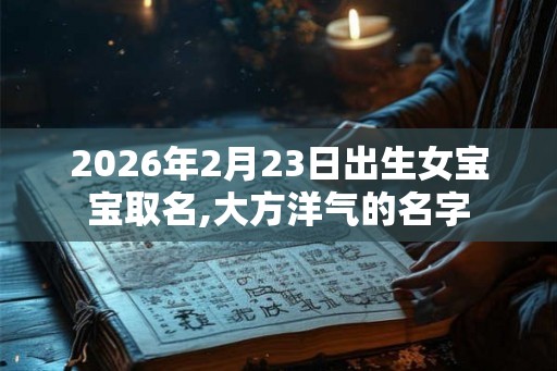 2026年2月23日出生女宝宝取名,大方洋气的名字 2026年2月23日出生女宝宝取名,大方洋气的名字
