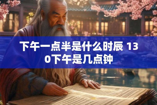 下午一点半是什么时辰 130下午是几点钟