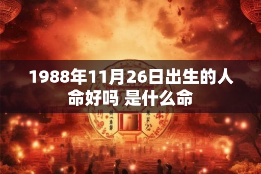 1988年11月26日出生的人命好吗 是什么命