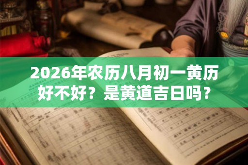 2026年农历八月初一黄历好不好？是黄道吉日吗？