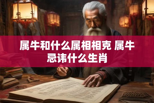 属牛和什么属相相克 属牛忌讳什么生肖