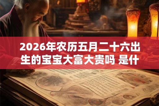 2026年农历五月二十六出生的宝宝大富大贵吗 是什么命格
