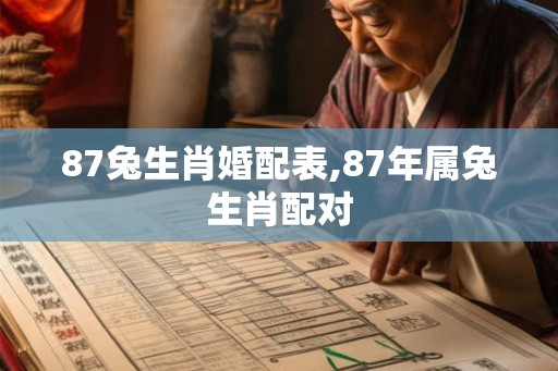 87兔生肖婚配表,87年属兔生肖配对
