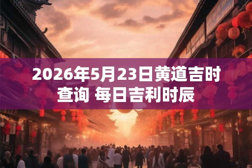 2026年5月23日黄道吉时查询 每日吉利时辰 2026年5月23日黄道吉时查询 每日吉利时辰