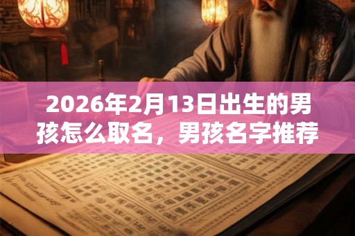 2026年2月13日出生的男孩怎么取名，男孩名字推荐