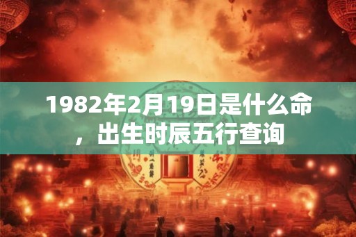 1982年2月19日是什么命，出生时辰五行查询