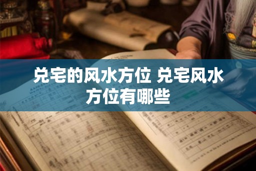 兑宅的风水方位 兑宅风水方位有哪些