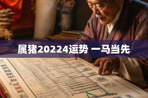 属猪20224运势 一马当先