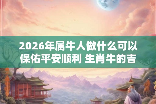 2026年属牛人做什么可以保佑平安顺利 生肖牛的吉祥物