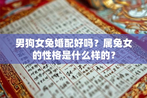 男狗女兔婚配好吗？属兔女的性格是什么样的？