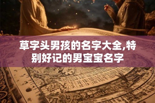 草字头男孩的名字大全,特别好记的男宝宝名字