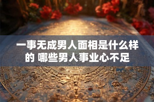 一事无成男人面相是什么样的 哪些男人事业心不足
