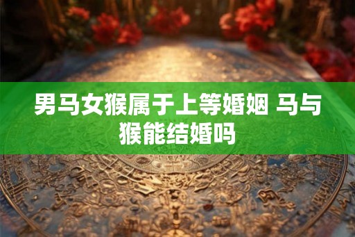 男马女猴属于上等婚姻 马与猴能结婚吗