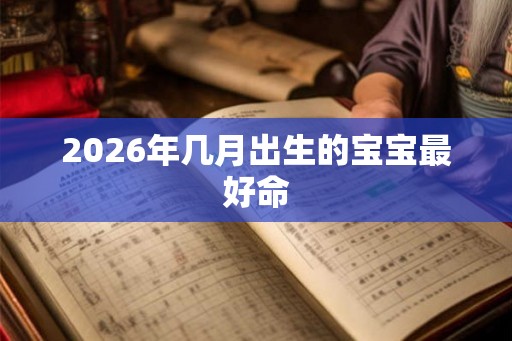 2026年几月出生的宝宝最好命