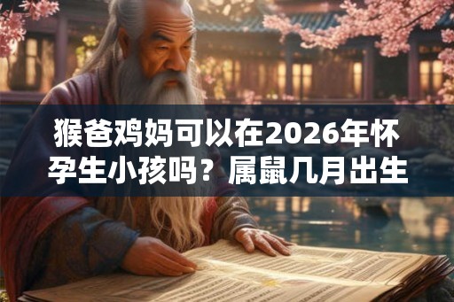 猴爸鸡妈可以在2026年怀孕生小孩吗？属鼠几月出生命好？