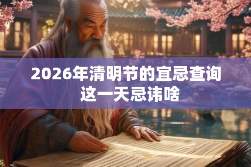 2026年清明节的宜忌查询  这一天忌讳啥