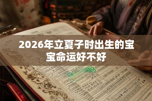 2026年立夏子时出生的宝宝命运好不好 2026年立夏子时出生的宝宝命运好不好