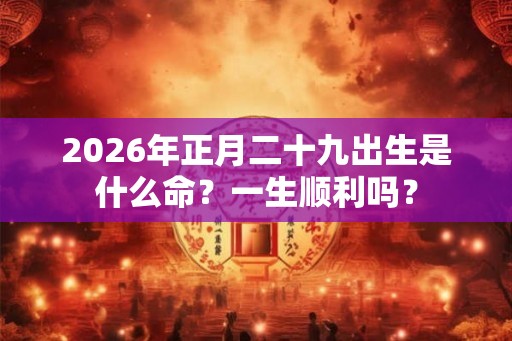 2026年正月二十九出生是什么命？一生顺利吗？