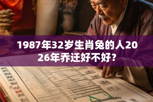 1987年32岁生肖兔的人2026年乔迁好不好？