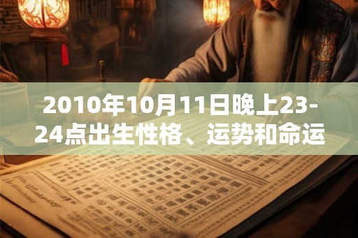 2010年10月11日晚上23-24点出生性格、运势和命运 2010年10月11日晚上23-24点出生性格、运势和命运