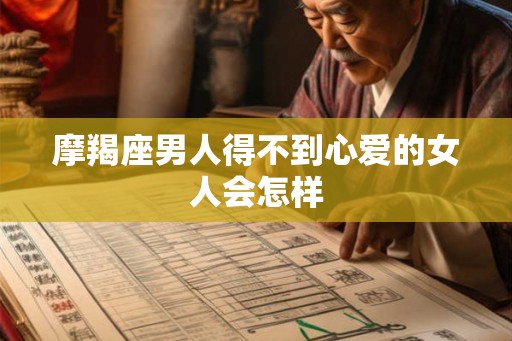 摩羯座男人得不到心爱的女人会怎样