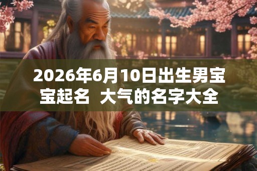 2026年6月10日出生男宝宝起名  大气的名字大全