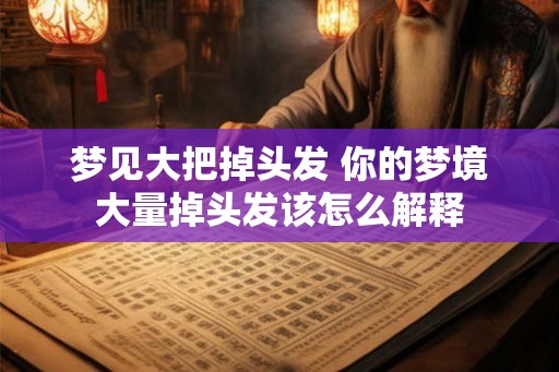 梦见大把掉头发 你的梦境大量掉头发该怎么解释