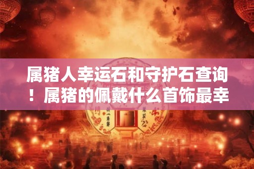 属猪人幸运石和守护石查询！属猪的佩戴什么首饰最幸运