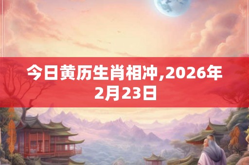 今日黄历生肖相冲,2026年2月23日