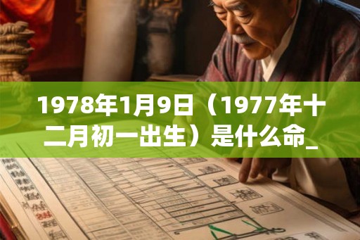 1978年1月9日（1977年十二月初一出生）是什么命_命运如何