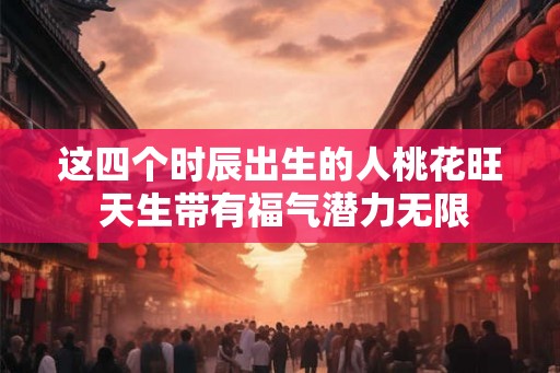 这四个时辰出生的人桃花旺 天生带有福气潜力无限