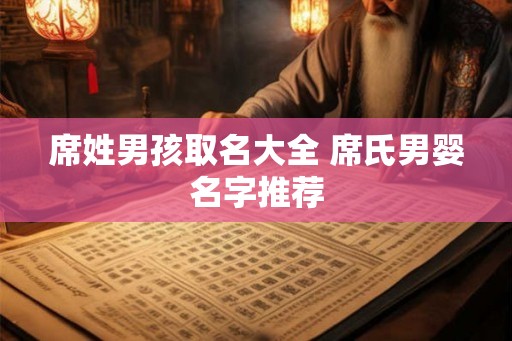 席姓男孩取名大全 席氏男婴名字推荐