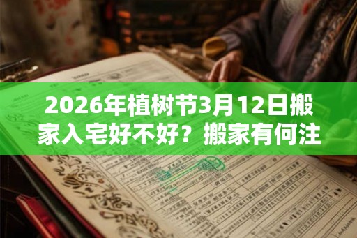 2026年植树节3月12日搬家入宅好不好？搬家有何注意事项？