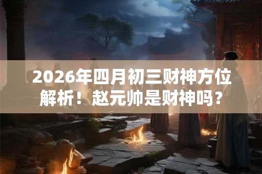 2026年四月初三财神方位解析！赵元帅是财神吗？