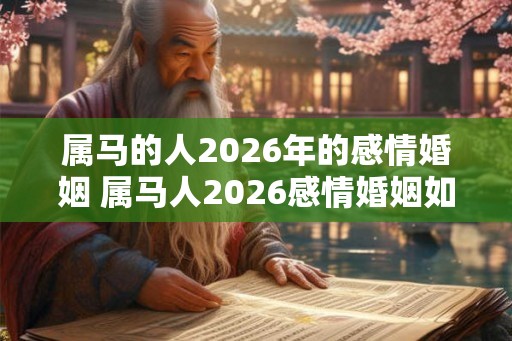 属马的人2026年的感情婚姻 属马人2026感情婚姻如何