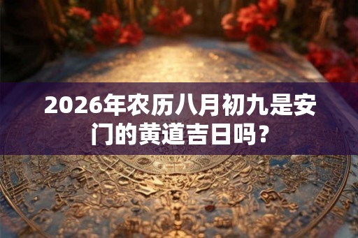 2026年农历八月初九是安门的黄道吉日吗？