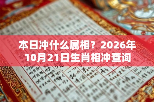 本日冲什么属相？2026年10月21日生肖相冲查询
