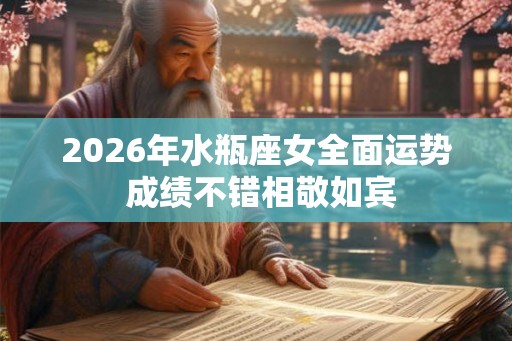 2026年水瓶座女全面运势 成绩不错相敬如宾