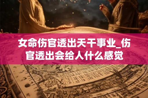 女命伤官透出天干事业_伤官透出会给人什么感觉