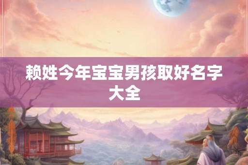 赖姓今年宝宝男孩取好名字大全