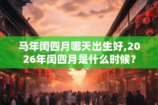马年闰四月哪天出生好,2026年闰四月是什么时候？