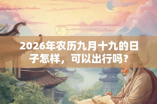 2026年农历九月十九的日子怎样，可以出行吗？