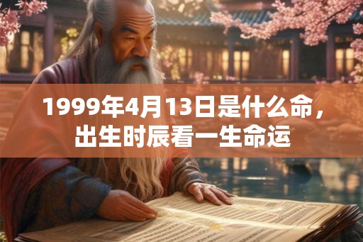 1999年4月13日是什么命，出生时辰看一生命运