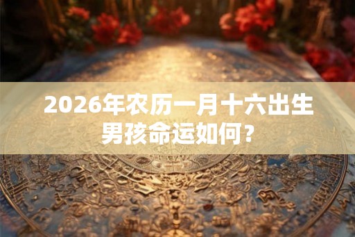 2026年农历一月十六出生男孩命运如何？